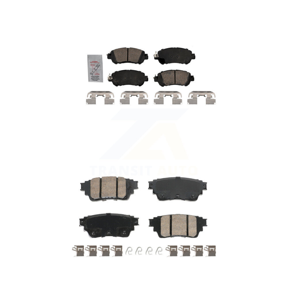 Front Rear Ceramic Disc Brake Pads Kit For 2021-2023 Nissan Kicks Drum rear brakes KNF-101810