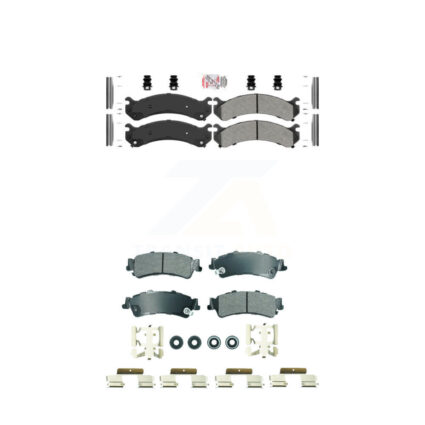 Front Rear Semi-Metallic Disc Brake Pads Kit For Cadillac DTS DeVille GMC Sierra 3500 KNF-101818