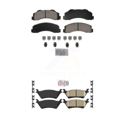 Front Rear Ceramic Disc Brake Pads Kit For Ford F-150 KNF-101824