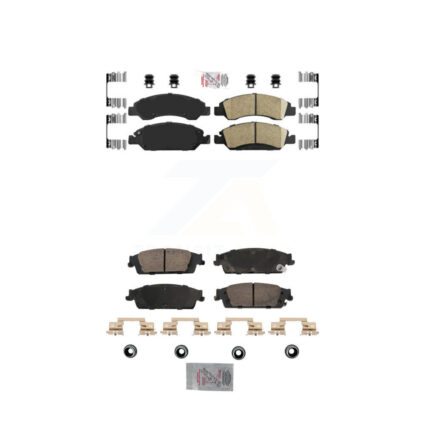 Front Rear Ceramic Disc Brake Pads Kit For GMC Chevrolet Sierra 1500 Silverado Tahoe XL KNF-101832