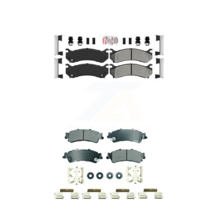 Front Rear Semi-Metallic Disc Brake Pads Kit For Chevrolet GMC Silverado 1500 Sierra XL KNF-101837