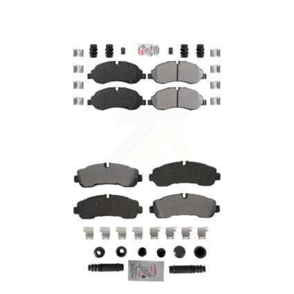 Front Rear Semi-Metallic Disc Brake Pads Kit For 2020 Ford Transit-350 AWD KNF-101875