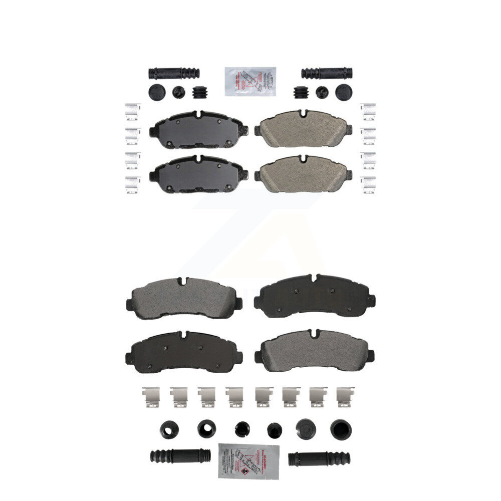 Front Rear Semi-Metallic Disc Brake Pads Kit For Ford Transit-350 HD AWD KNF-101876