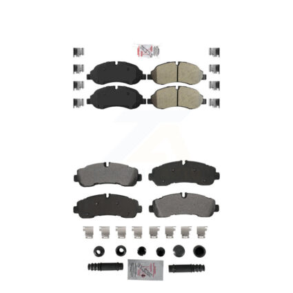 Front Rear Semi-Metallic Disc Brake Pads Kit For 2020 Ford Transit-350 AWD KNF-101877