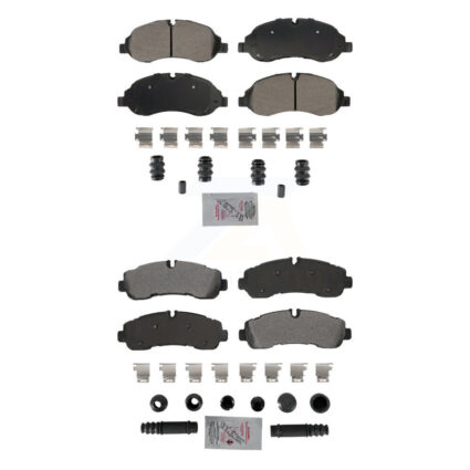 Front Rear Semi-Metallic Disc Brake Pads Kit For 2020 Ford Transit-350 AWD KNF-101881