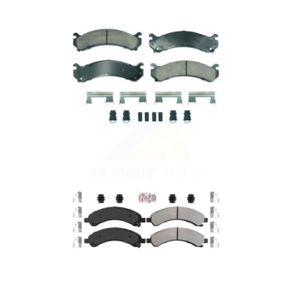 Front Ceramic Rear Semi-Metallic Disc Brake Pads Kit For Chevrolet Express 3500 GMC KNF-101895