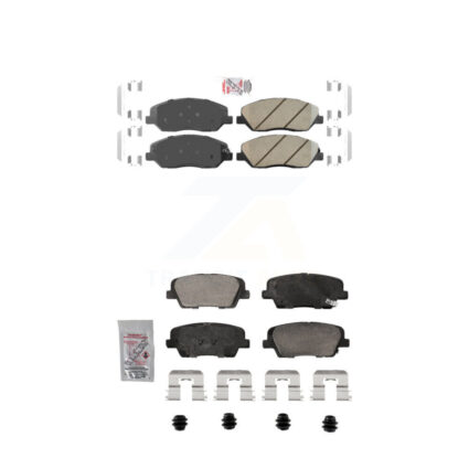 Front Rear Ceramic Disc Brake Pads Kit For 2013-2016 Hyundai Santa Fe XL 3.3L KNF-101905