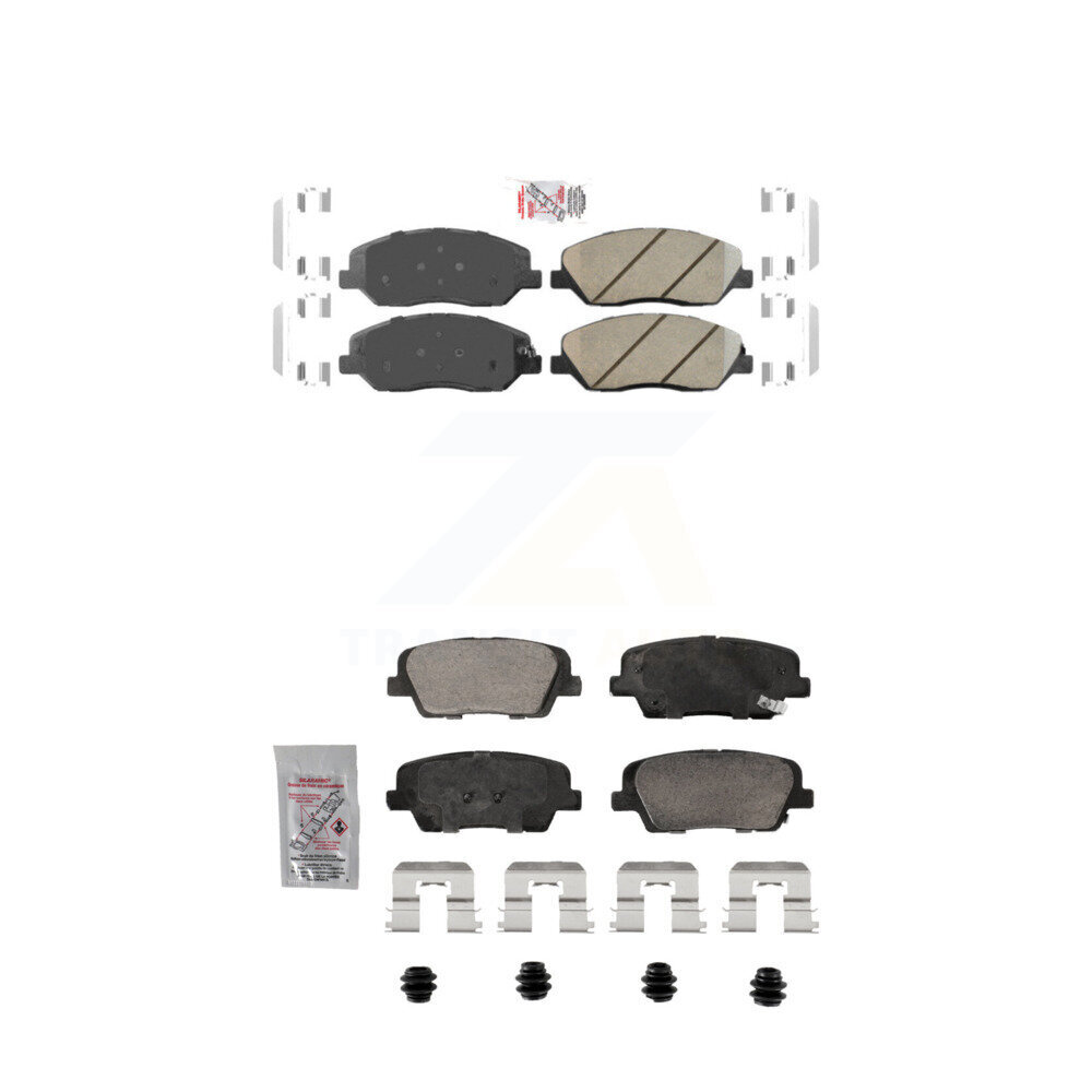 Front Rear Ceramic Disc Brake Pads Kit For 2013-2016 Hyundai Santa Fe XL 3.3L KNF-101905