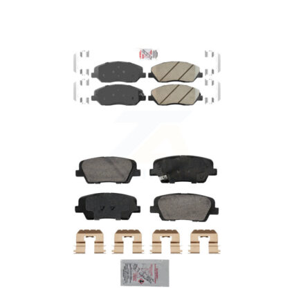 Front Rear Ceramic Disc Brake Pads Kit For 2013-2016 Hyundai Santa Fe XL 3.3L KNF-101906