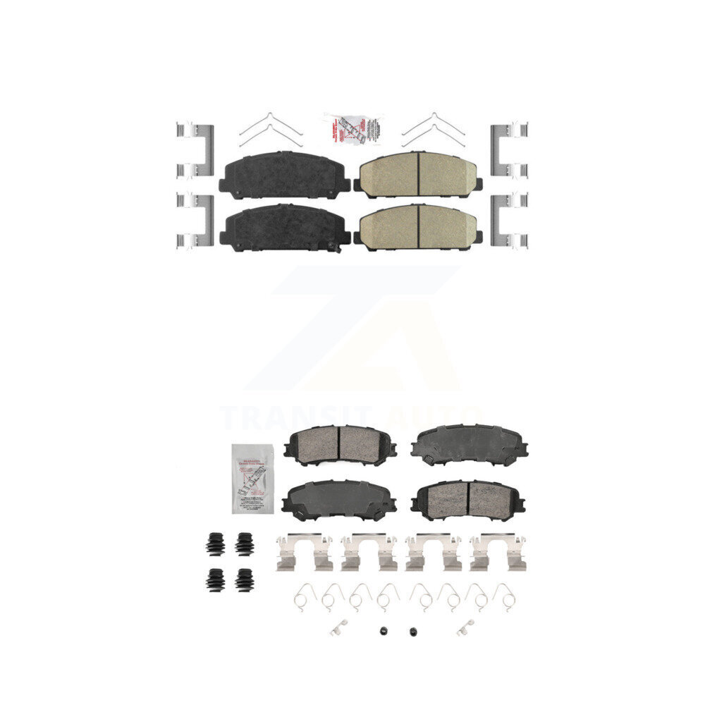 Front Rear Ceramic Disc Brake Pads Kit For 2017-2023 Nissan TITAN KNF-101909