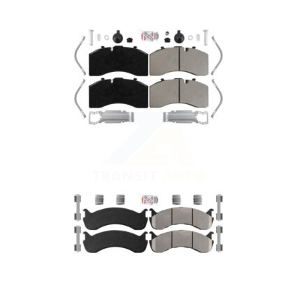 Front Rear Semi-Metallic Disc Brake Pads Kit For Kenworth T370 Freightliner M2 106 KNF-101931
