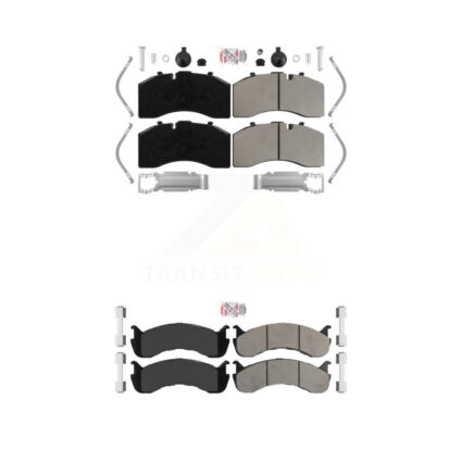 Front Rear Semi-Metallic Disc Brake Pads Kit For Freightliner M2 106 Kenworth T370 112 KNF-101933