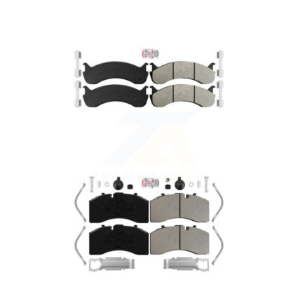 Front Rear Semi-Metallic Disc Brake Pads Kit For Kenworth T370 Freightliner M2 106 KNF-101935