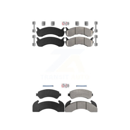 Front Rear Semi-Metallic Disc Brake Pads Kit For Blue Bird TC2000 Hydraulic hand brakes KNF-101936
