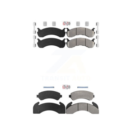 Front Rear Semi-Metallic Disc Brake Pads Kit For Blue Bird TC2000 Hydraulic hand brakes KNF-101937