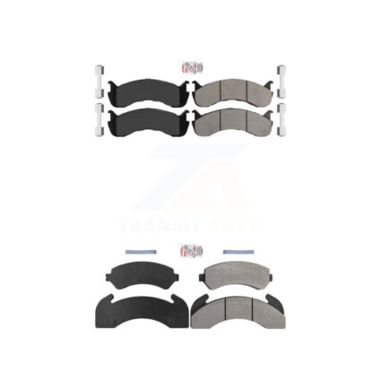 Front Rear Semi-Metallic Disc Brake Pads Kit For Blue Bird TC2000 Hydraulic hand brakes KNF-101938