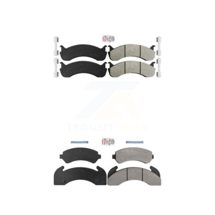 Front Rear Semi-Metallic Disc Brake Pads Kit For Blue Bird TC2000 Hydraulic hand brakes KNF-101939