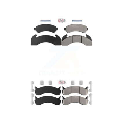 Front Rear Semi-Metallic Disc Brake Pads Kit For Blue Bird TC2000 Hydraulic hand brakes KNF-101941