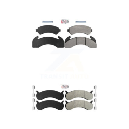 Front Rear Semi-Metallic Disc Brake Pads Kit For Blue Bird TC2000 Hydraulic hand brakes KNF-101943