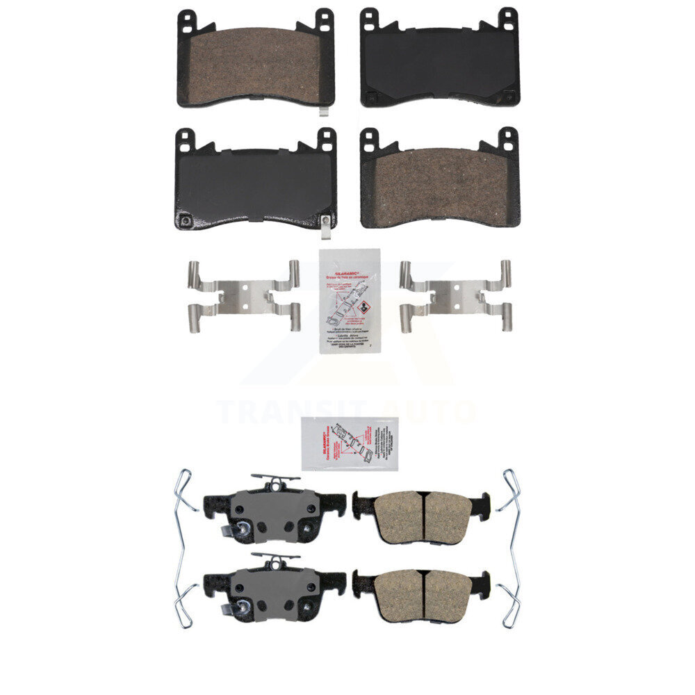 Front Rear Ceramic Disc Brake Pads Kit For 2021-2023 Acura TLX 3.0L KNF-101945