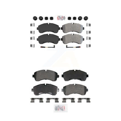 Front Rear Semi-Metallic Disc Brake Pads Kit For Workhorse Custom Chassis W42 P32 KNF-101952