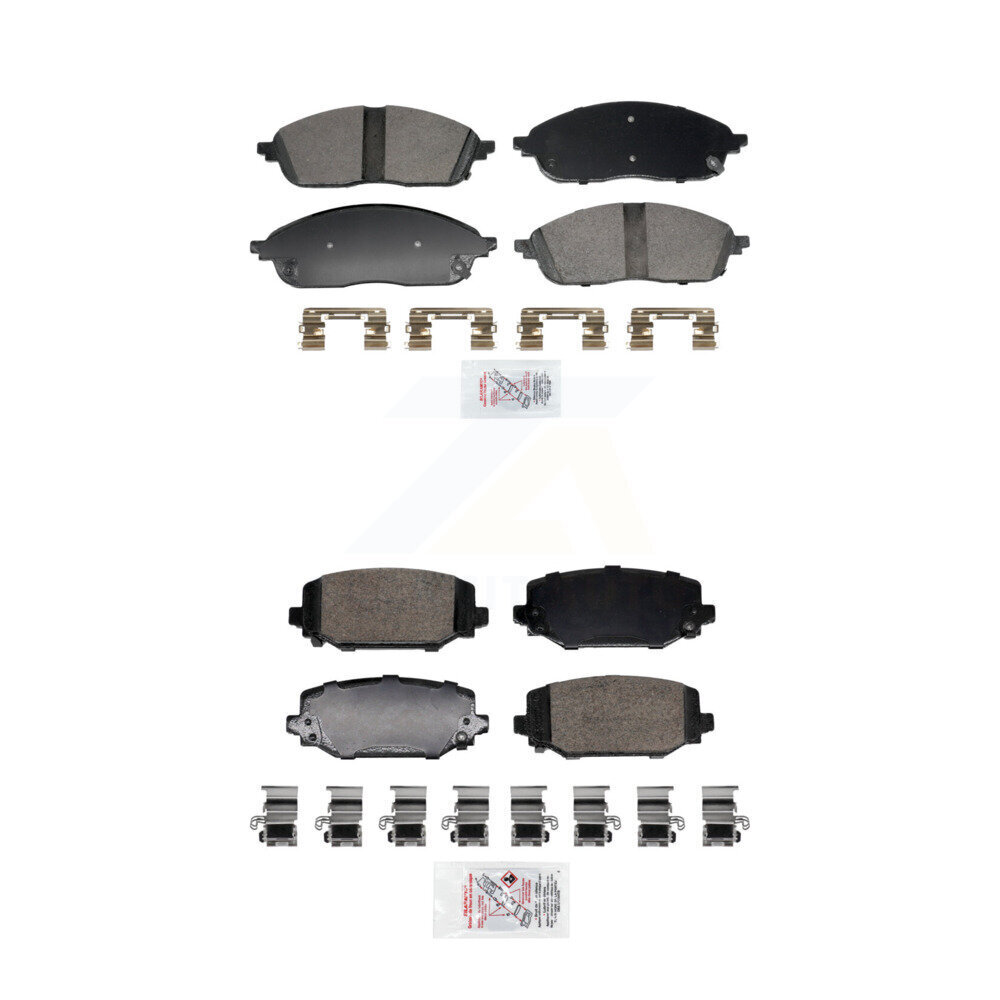 Front Rear Ceramic Disc Brake Pads Kit For 2021-2023 Jeep Grand Cherokee L KNF-101961