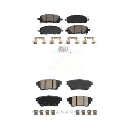Front Rear Ceramic Disc Brake Pads Kit For Mitsubishi Outlander Nissan Pathfinder QX60 KNF-101963