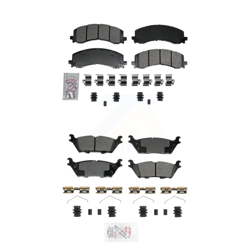 Front Rear Semi-Metallic Disc Brake Pads Kit For Ford Bronco F-150 Lightning Expedition KNF-101968