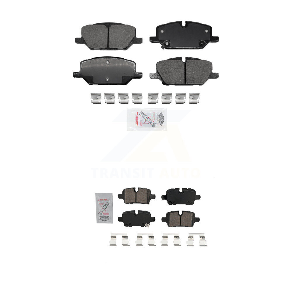 Front Rear Ceramic Disc Brake Pads Kit For 2021-2023 GMC Terrain w 321mm Rotor KNF-101996