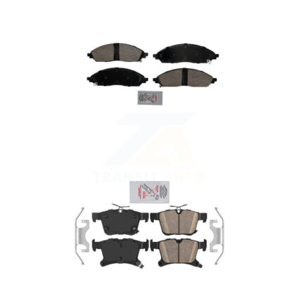 Front Rear Ceramic Disc Brake Pads Kit For 2020-2023 Chrysler Pacifica AWD KNF-101999