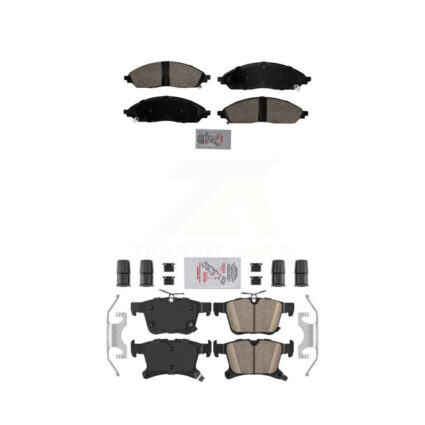 Front Rear Ceramic Disc Brake Pads Kit For 2020-2023 Chrysler Pacifica AWD KNF-102000