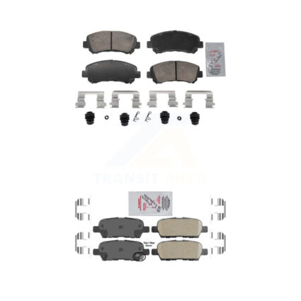 Front Rear Ceramic Disc Brake Pads Kit For Nissan Rogue Sentra Maxima Juke Select KNF-102005