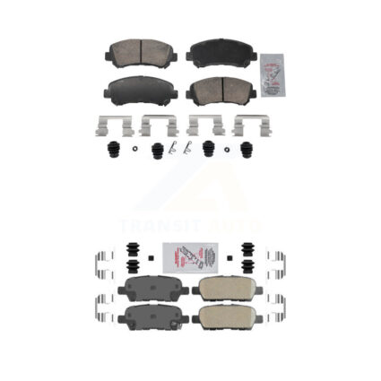 Front Rear Ceramic Disc Brake Pads Kit For Nissan Rogue Sentra Maxima Juke Select KNF-102006