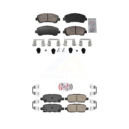 Front Rear Ceramic Disc Brake Pads Kit For 2007-2012 Nissan Sentra SE-R Spec V KNF-102010