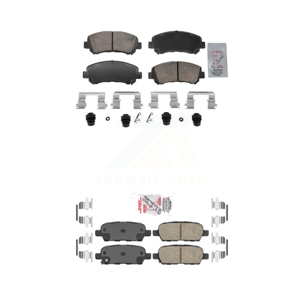 Front Rear Ceramic Disc Brake Pads Kit For 2007-2012 Nissan Sentra SE-R Spec V KNF-102010
