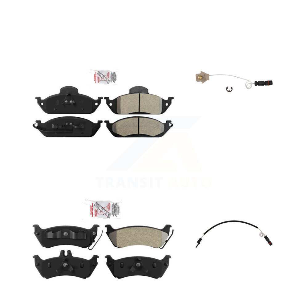 Front Rear Ceramic Disc Brake Pad And Wear Sensor Kit For Mercedes-Benz ML320 ML350 ML430 KNW-100001