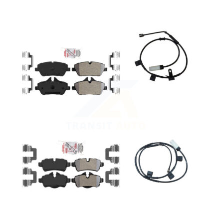 Front Rear Ceramic Disc Brake Pads And Wear Sensors Kit For Mini Cooper 1.6L KNW-100005