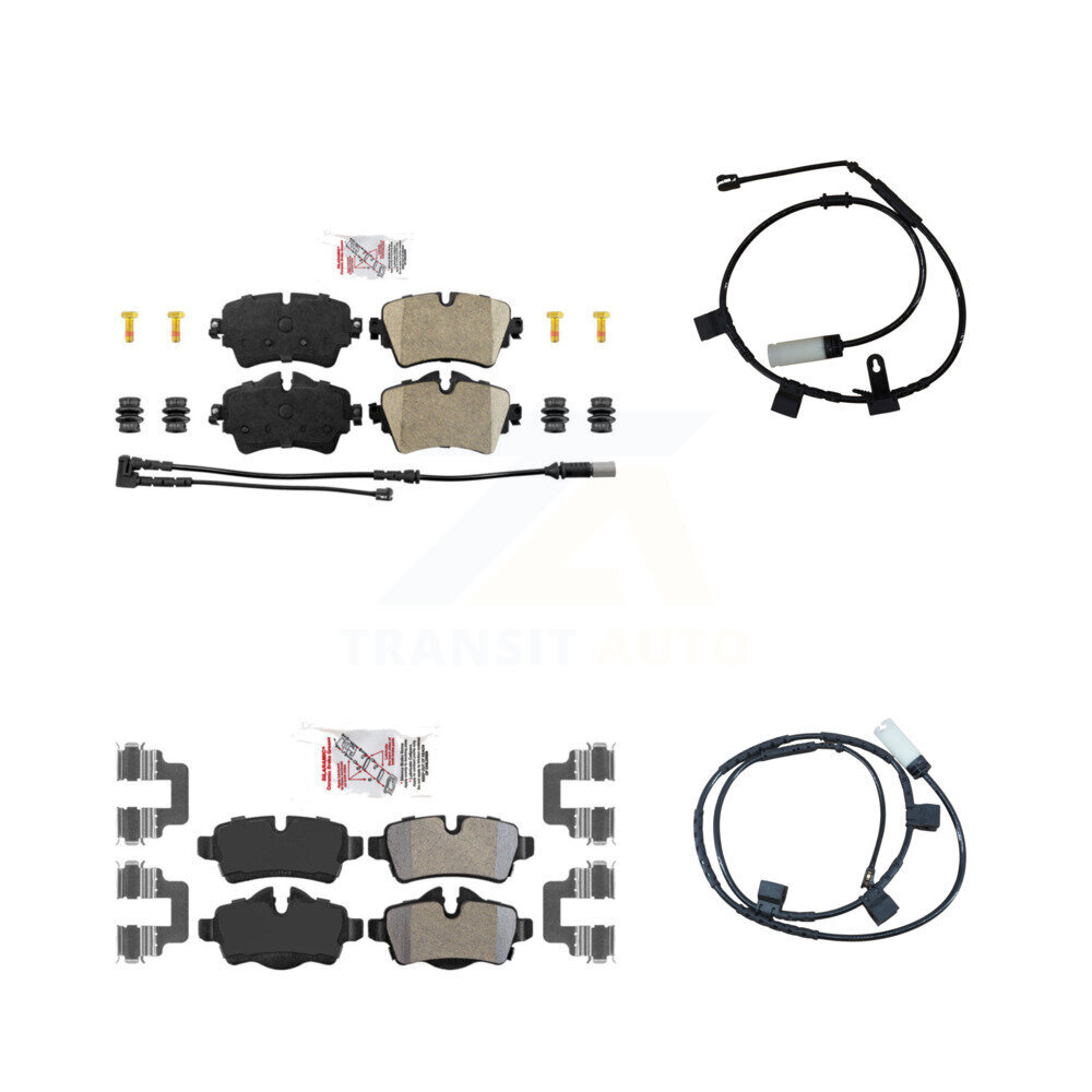 Front Rear Ceramic Disc Brake Pads And Extra Wear Sensors Kit For 2015 Mini Cooper 1.6L KNW-100006