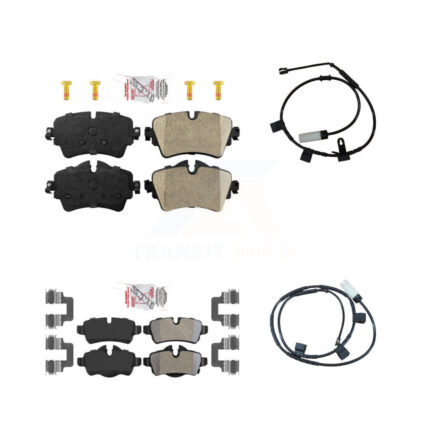 Front Rear Ceramic Disc Brake Pads And Wear Sensors Kit For 2015 Mini Cooper 1.6L KNW-100007