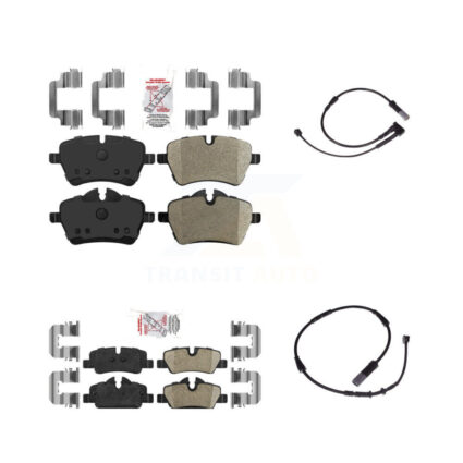 Front Rear Ceramic Disc Brake Pads And Wear Sensors Kit For Mini Cooper KNW-100009