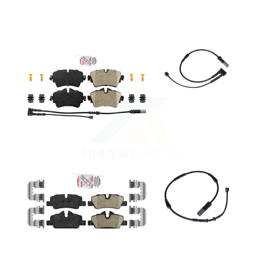 Front Rear Ceramic Disc Brake Pads And Extra Wear Sensors Kit For Mini Cooper KNW-100011