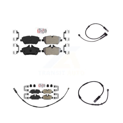 Front Rear Ceramic Disc Brake Pads And Extra Wear Sensors Kit For Mini Cooper KNW-100012