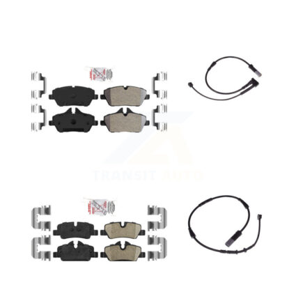 Front Rear Ceramic Disc Brake Pads And Wear Sensors Kit For Mini Cooper KNW-100013