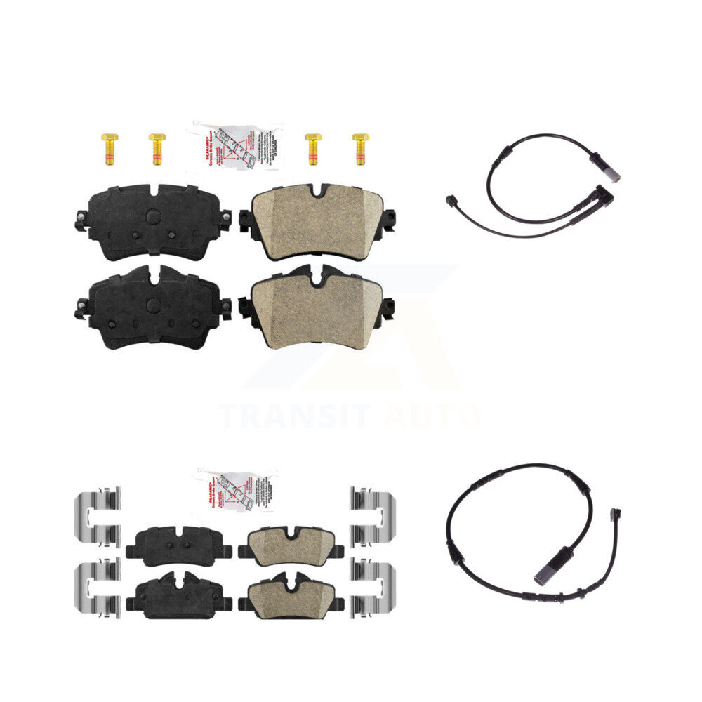 Front Rear Ceramic Disc Brake Pads And Wear Sensors Kit For Mini Cooper KNW-100015