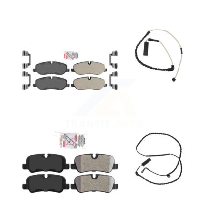 Front Rear Ceramic Disc Brake Pads And Wear Sensors Kit For Land Rover Range KNW-100017