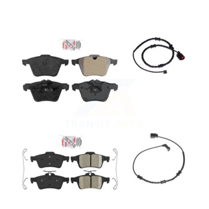 Front Rear Ceramic Brake Pad Wear Sensor Kit For Jaguar XJ Base L Portfolio with AWD 3.0L KNW-100022