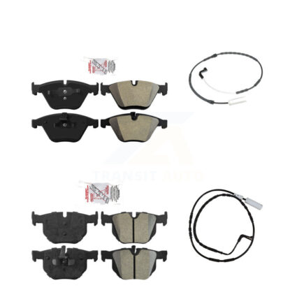 Front Rear Ceramic Disc Brake Pads And Wear Sensor Kit For 2009-2010 BMW 335i xDrive 3.0L KNW-100032