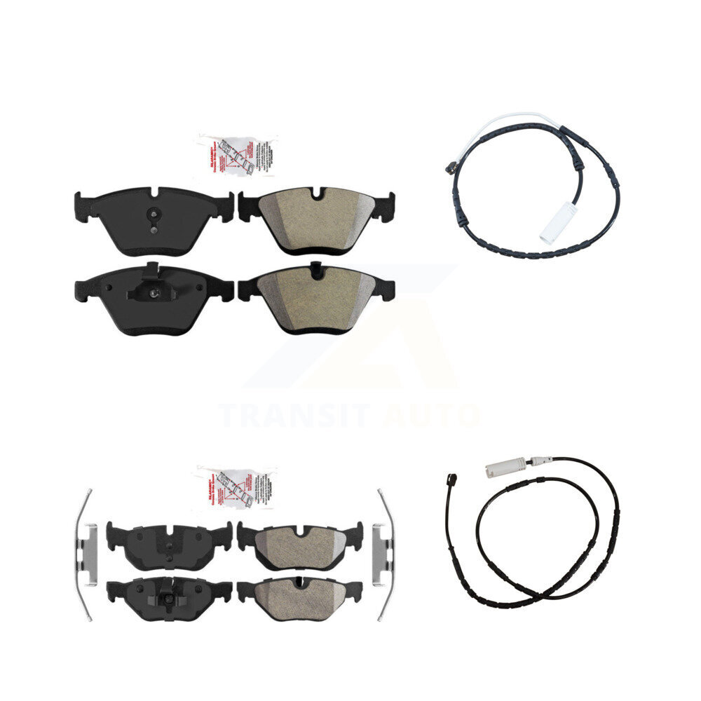 Front Rear Ceramic Disc Brake Pads And Wear Sensors Kit For BMW X1 KNW-100039
