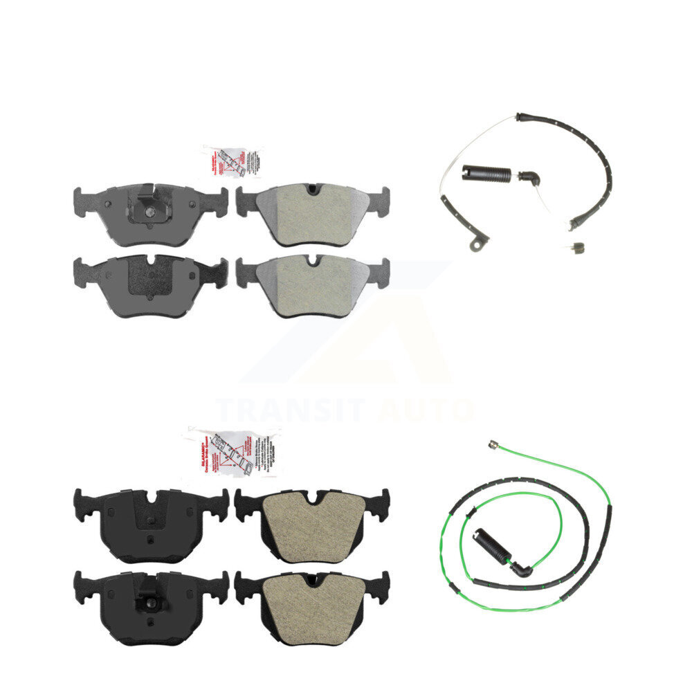 Front Rear Ceramic Disc Brake Pad Wear Sensor Kit For BMW Z4 M Roadster Coupe with 3.2L KNW-100043