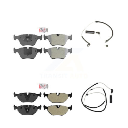Front Rear Ceramic Disc Brake Pads And Wear Sensors Kit For BMW Z4 KNW-100044